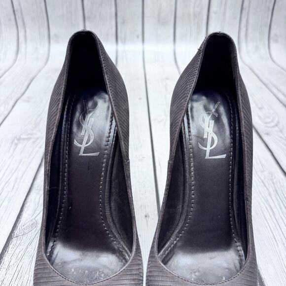 Yves Saint Laurent Rive Gauche Aliama Pump Brown Coffee Size 38 (US 7 1/2) - Picture 3 of 9